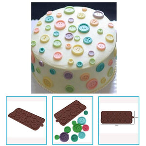 Silicone Button Shapes Fondant Chocolate Mould Cake Decorating Tool