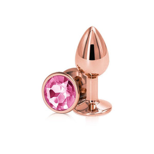 Rose Gold Metal Butt Plug Jewellery Rhinestone Anal Sex Toys