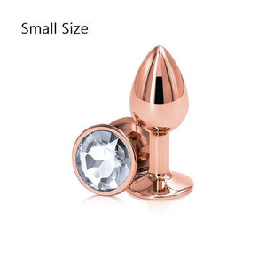 House Of Dasein Rose Gold Metal Butt Plug Jewellery Rhinestone Anal Sex Toys