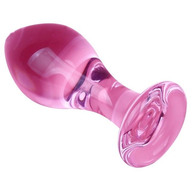 Beautiful Pink Glass Anal Butt Plugs Pretty Sex Toys