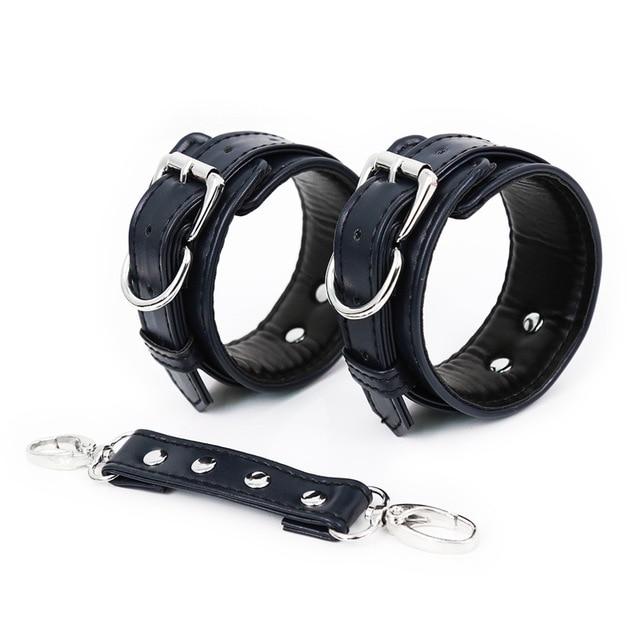 Five Colours Faux Leather Comfortable Handcuffs Bdsm Bondage Sex Toys