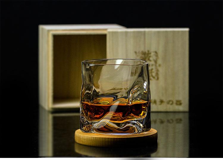 Japanese Crumpled Paper Whiskey Glass Barware Sets Father's Day Gift Idea