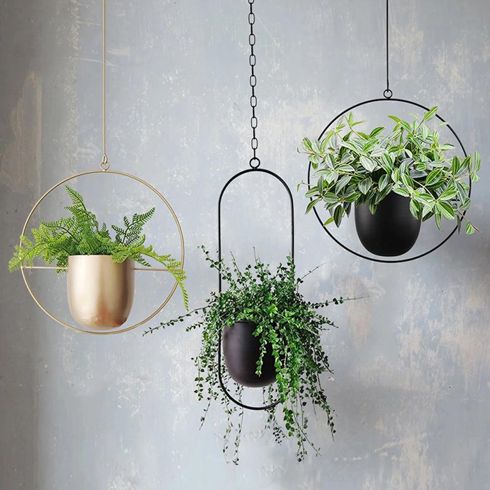 Metal Hanging Planter Home Decor