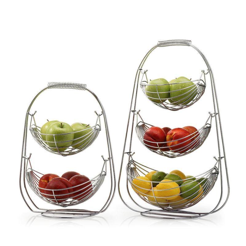 Double / Three Layer Metal Hammock Hanging Fruit Basket