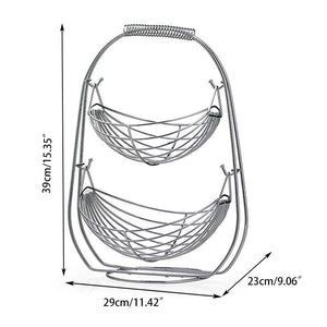 Double / Three Layer Metal Hammock Hanging Fruit Basket