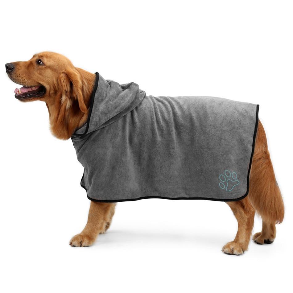 Absorbent Microfibre Dog Bath Robe Towel