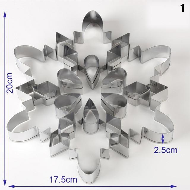 Stainless Steel Snowflake Cookie Cutter Baking Tools