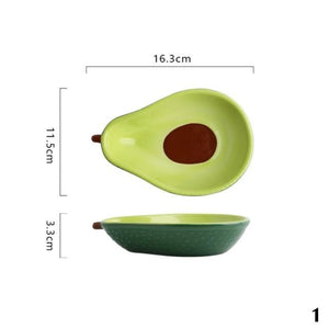 Cute Ceramic Avocado Shape Fruit Dessert Dish Bowl