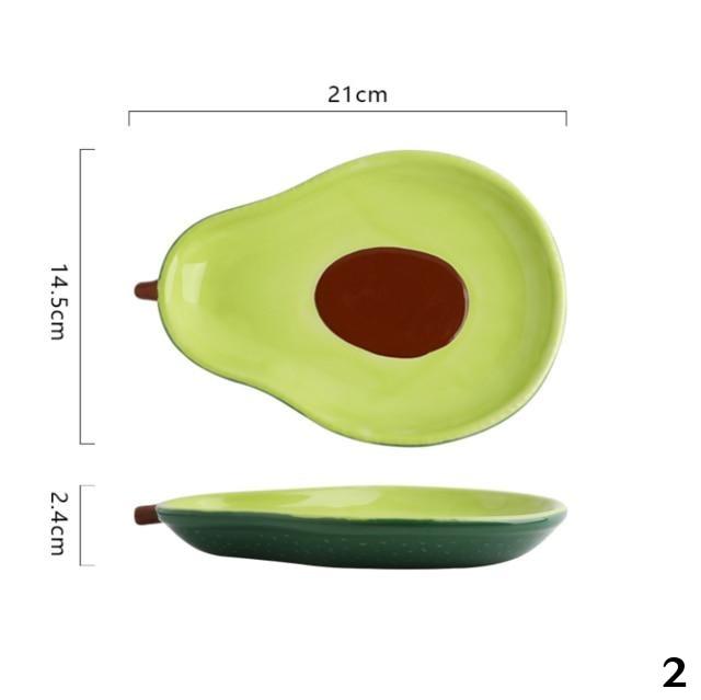 Cute Ceramic Avocado Shape Fruit Dessert Dish Bowl