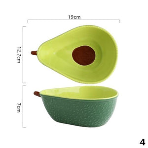 Cute Ceramic Avocado Shape Fruit Dessert Dish Bowl