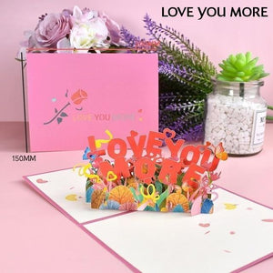 3D Pop Up Cards Romantic Love Valentines Day Wedding Anniversary Gifts