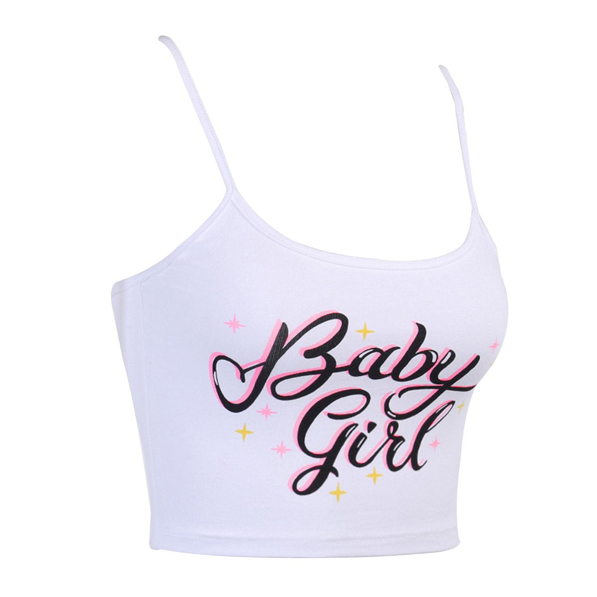 Sweet Baby Girl Starry Crop Tank Top For Women