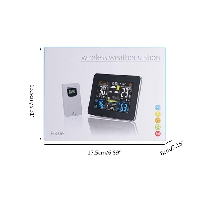 Digital Weather Station Wireless Sensor Lcd Display Alarm Clock Barometer Thermometer Hygrometer