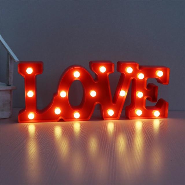 Love Or Heart Neon Led Night Lights Romantic Valentine's Day Gift Party Decor