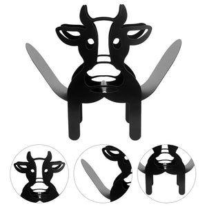 Metal Cow Toilet Holder Free Standing Bathroom Storage Home Decor