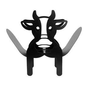 Metal Cow Toilet Holder Free Standing Bathroom Storage Home Decor