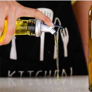 4Pcs 500Ml Glass Olive Oil Vinegar Dispenser Bottle Condiment Pourer Kitchen Storage