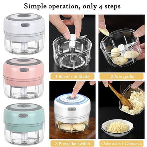 Usb Rechargeable Mini Food Processor Garlic Chopper