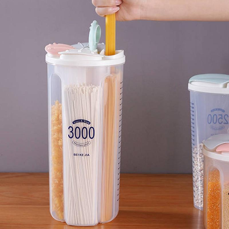 Kitchen Plastic Compartment Food Storage Containers