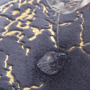 Non Slip Soft Thick Absorbent Marble Design Bathroom Mat