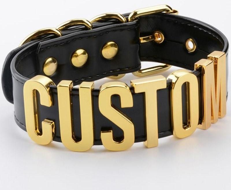 Bdsm Submissive Collar Custom Word 4 To 6 Letters Slave Play Kink