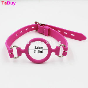 House Of Dasein Pink Silicone Open Mouth Gag Oral Sex Ring Bdsm Bondage Restraints