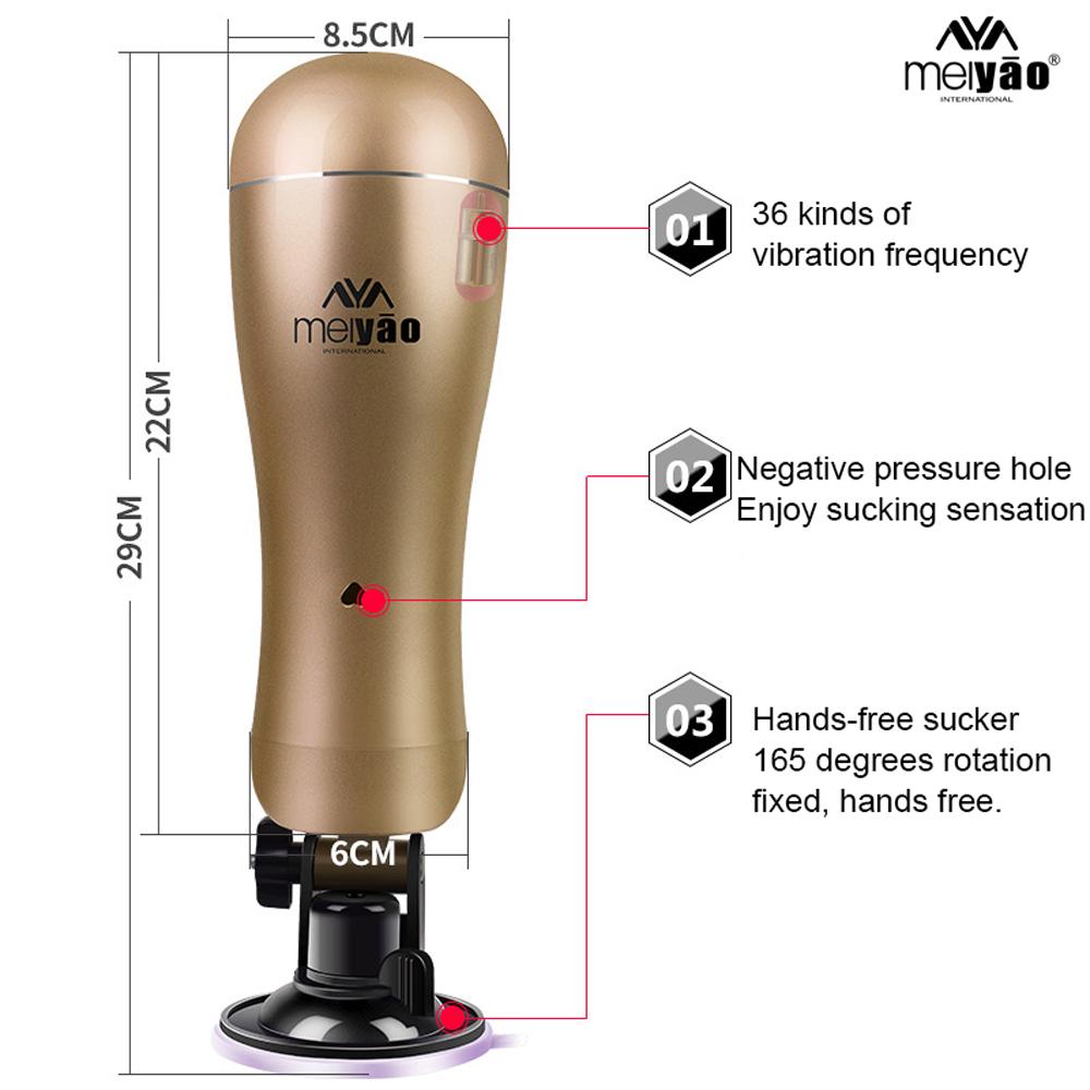 Deep Large Masturbator Male Suction Cup Rechargeable Vagina Pocket Pussy