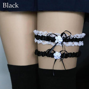 House Of Dasein Ruffled Garter Belt Set Kawaii Lingerie Women