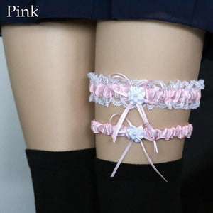 House Of Dasein Ruffled Garter Belt Set Kawaii Lingerie Women