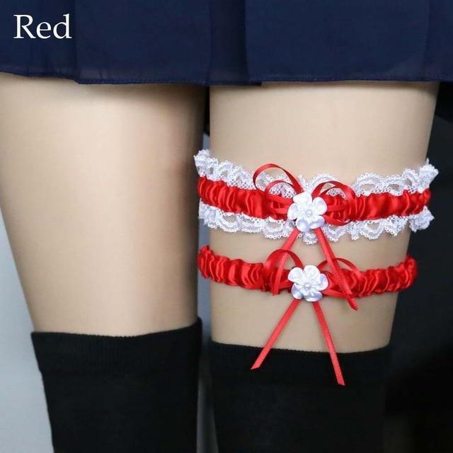 House Of Dasein Ruffled Garter Belt Set Kawaii Lingerie Women