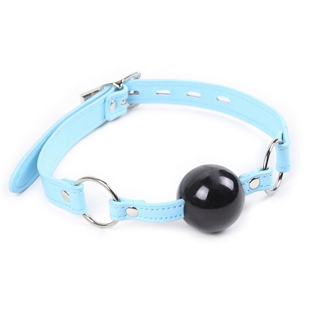 House Of Dasein Pink Blue Silicone Ball Gag Locking Adjustable Bdsm Bondage Restraints