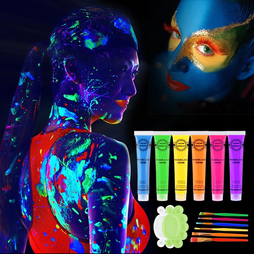 House Of Dasein Uv Blacklight Reactive Face Body Glow Paint 6 Pack Kink Bdsm Fetish