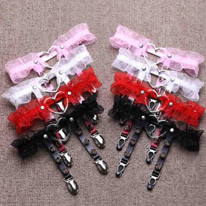 House Of Dasein Ruffled Garter Belt Kawaii Lingerie Women