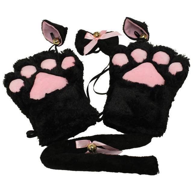 House Of Dasein Plush Cat Ears Paws Gloves Tail Anime Cosplay Kitten Pet Play Bdsm Kink Fetish