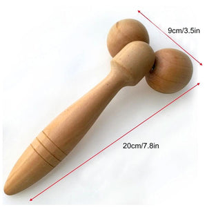 Wooden Face Body Roller Relaxing Massager Bdsm Aftercare