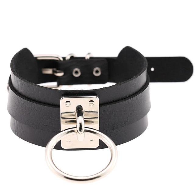 House Of Dasein Bdsm Big Ring Collar Black Red Slave Bondage Fetish Kink Restraints