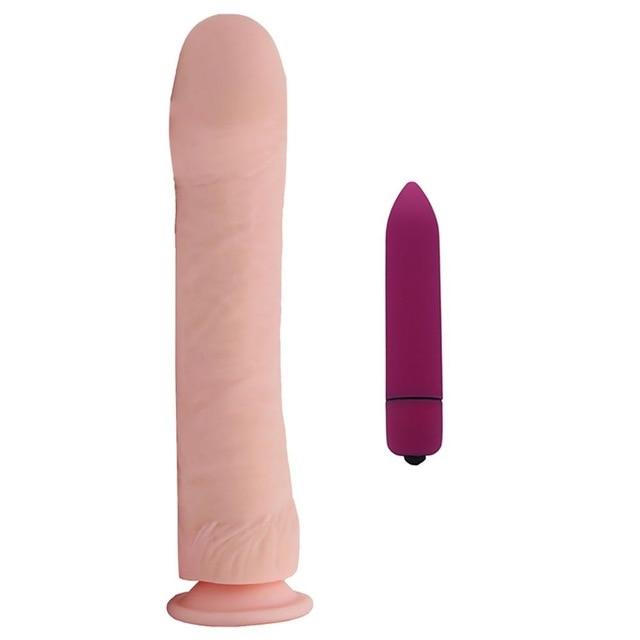 House Of Dasein Huge Soft Silicone Dildo 26Cm Flexible Vibrator