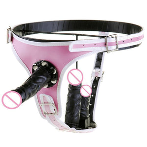 Pegging Kit Pink Panties Black Realistic Dildos Strapon Harness