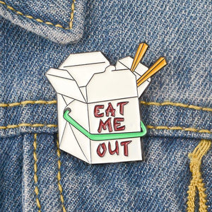 Eat Me Out Pin Women Brooch Jewellery