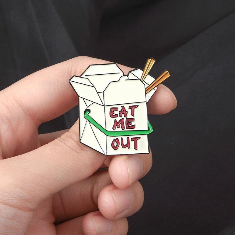 Eat Me Out Pin Women Brooch Jewellery