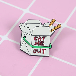 Eat Me Out Pin Women Brooch Jewellery