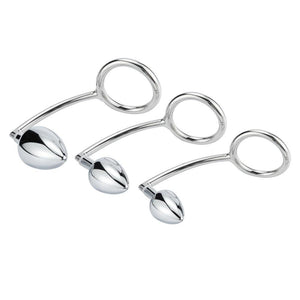 House Of Dasein Stainless Steel Anal With Cock Metal Butt Plug Penis Ring