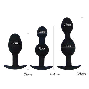 House Of Dasein Black Kegel Balls Butt Plug Vibrator Anal Beads Bdsm Training