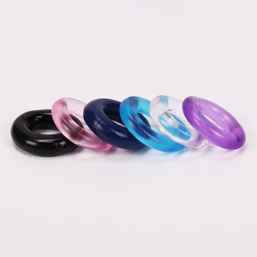 6Pcs Set Stretchy Silicone Cock Delay Ejaculation Penis Rings Men