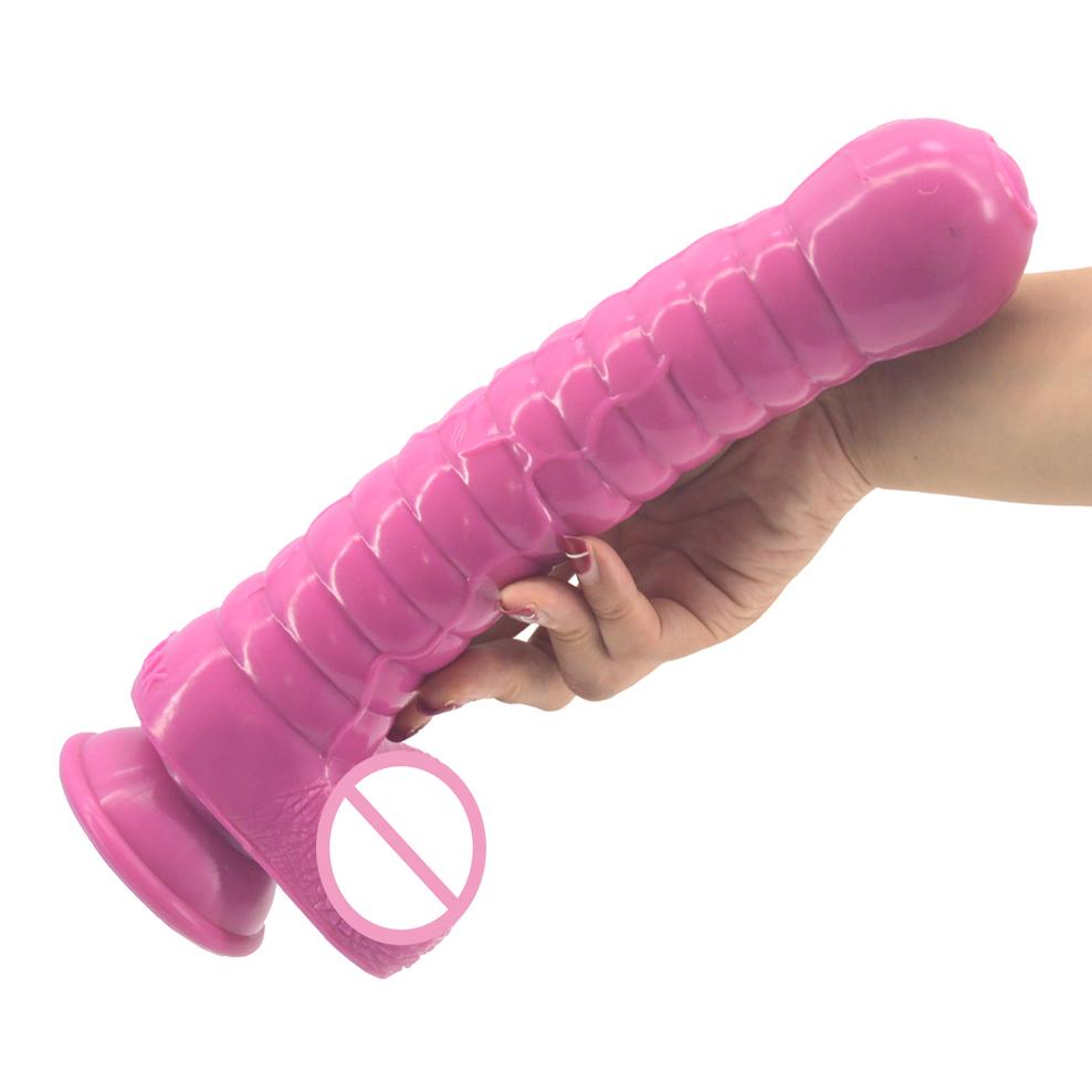 Textured Silicone Cock And Balls Dong Big Penis Anal Dildo Suction Cup Masturbation