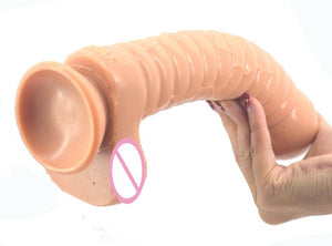 Textured Silicone Cock And Balls Dong Big Penis Anal Dildo Suction Cup Masturbation