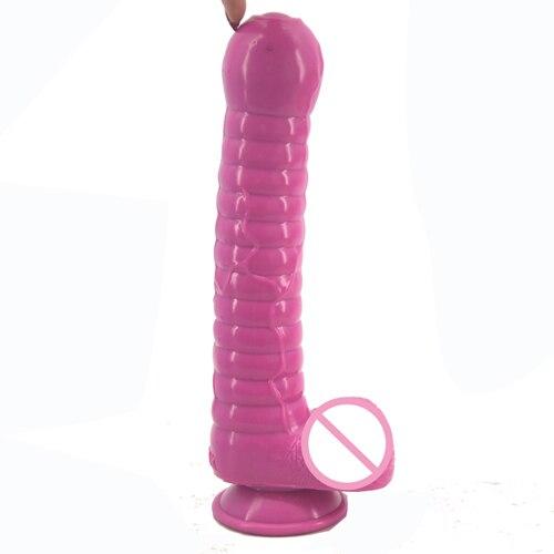 Textured Silicone Cock And Balls Dong Big Penis Anal Dildo Suction Cup Masturbation