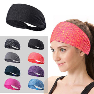 Women Sports Yoga Sweatband Elastic Running Headwrap Home Gym Fitness Exercise