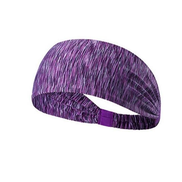 Women Sports Yoga Sweatband Elastic Running Headwrap Home Gym Fitness Exercise