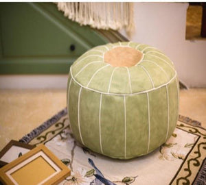 Moroccon Leather Pouf Cover